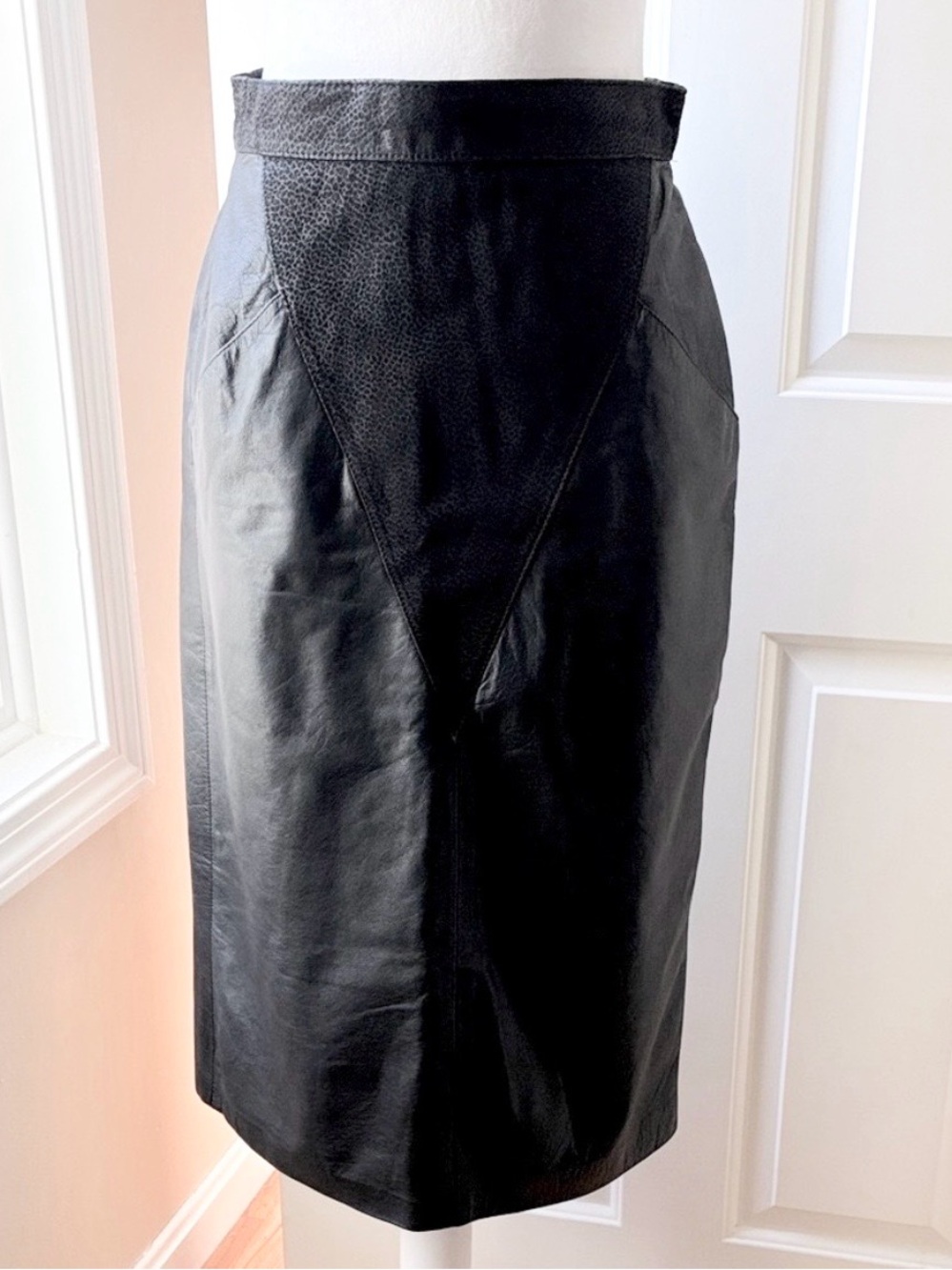 Winlit Leather Pencil Skirt Black Size 11/12